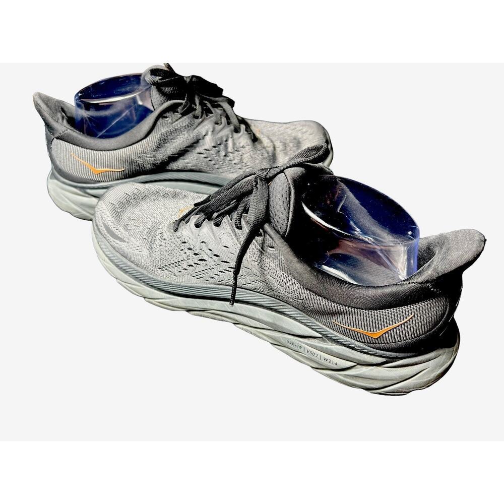 HOKA Clifton 8 Running Shoes Women’s 9.5 Gray Copper Gold Athletic Sneakers - Picture 6 of 14